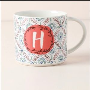 Anthropologie Jo Monogram Mug letter H